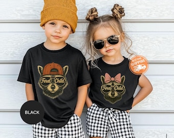 Kids Feral Raccoon Shirt, Funny Toddler Tee, Kids T-Shirt