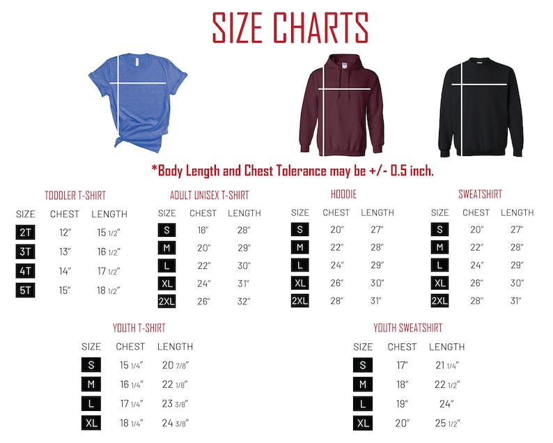 the size chart for a men's hoodie