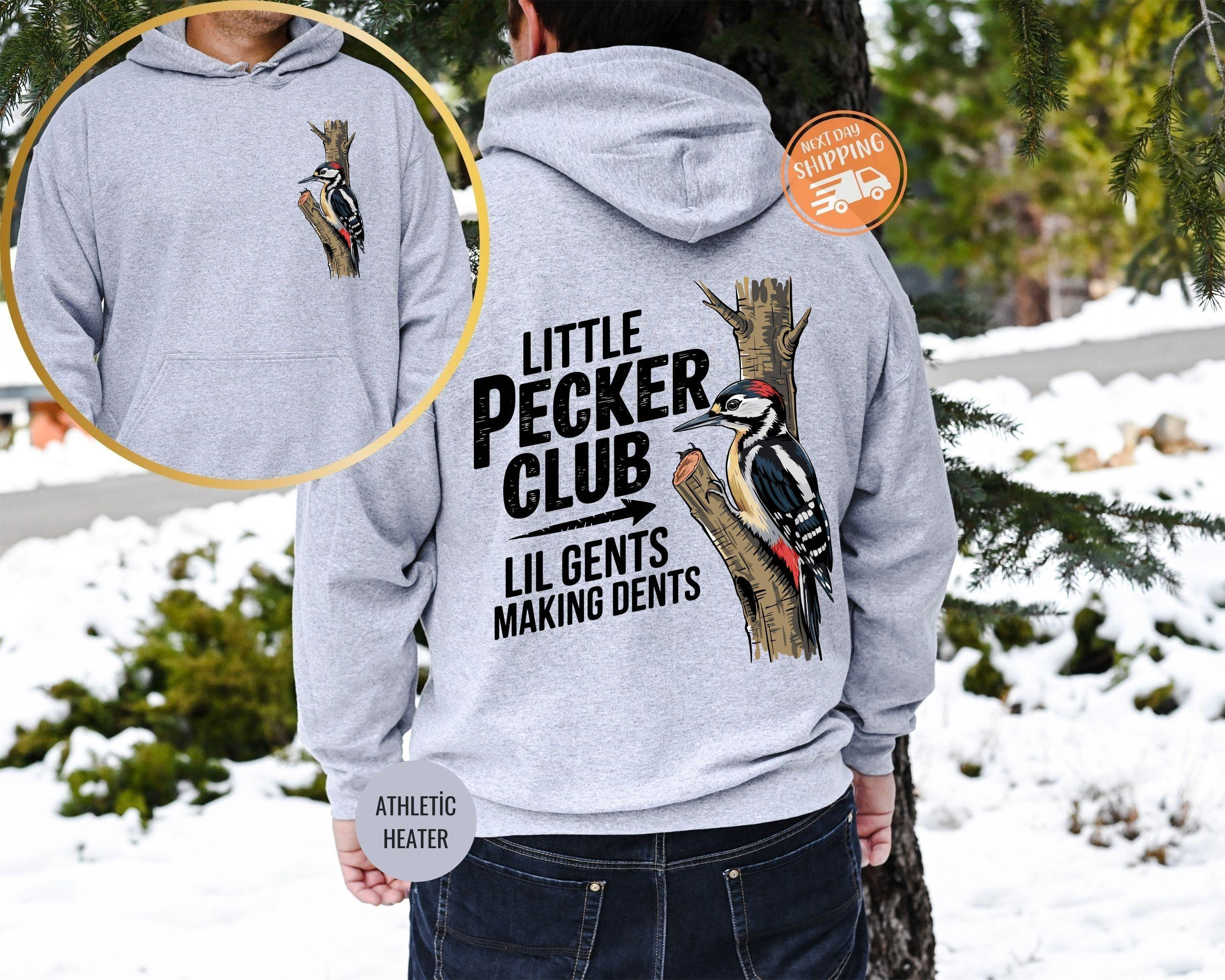 Little Pecker Club Hoodie, Offensive Humor Sweatshirt, Back and