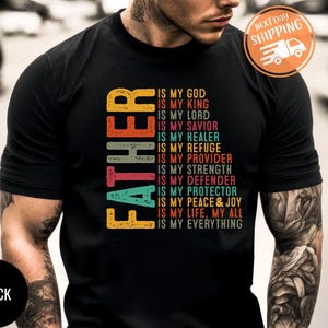 Father Shirt, Father&#39;s Day Gift, Christian Dad Sweatshirt, Father is My King Shirt, Dad Life T-shirt, Retro Father T-shirt, Fatherhood Shirt