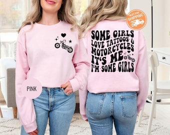 Felpa con cappuccio con tatuaggi e motociclette, citazione divertente per adulti