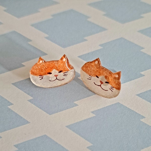 Boucle d'oreilles puces chat (personalisable)