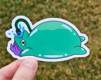 Smiling Friends Glep Vinyl Sticker – Water Resistant Laptop Decal