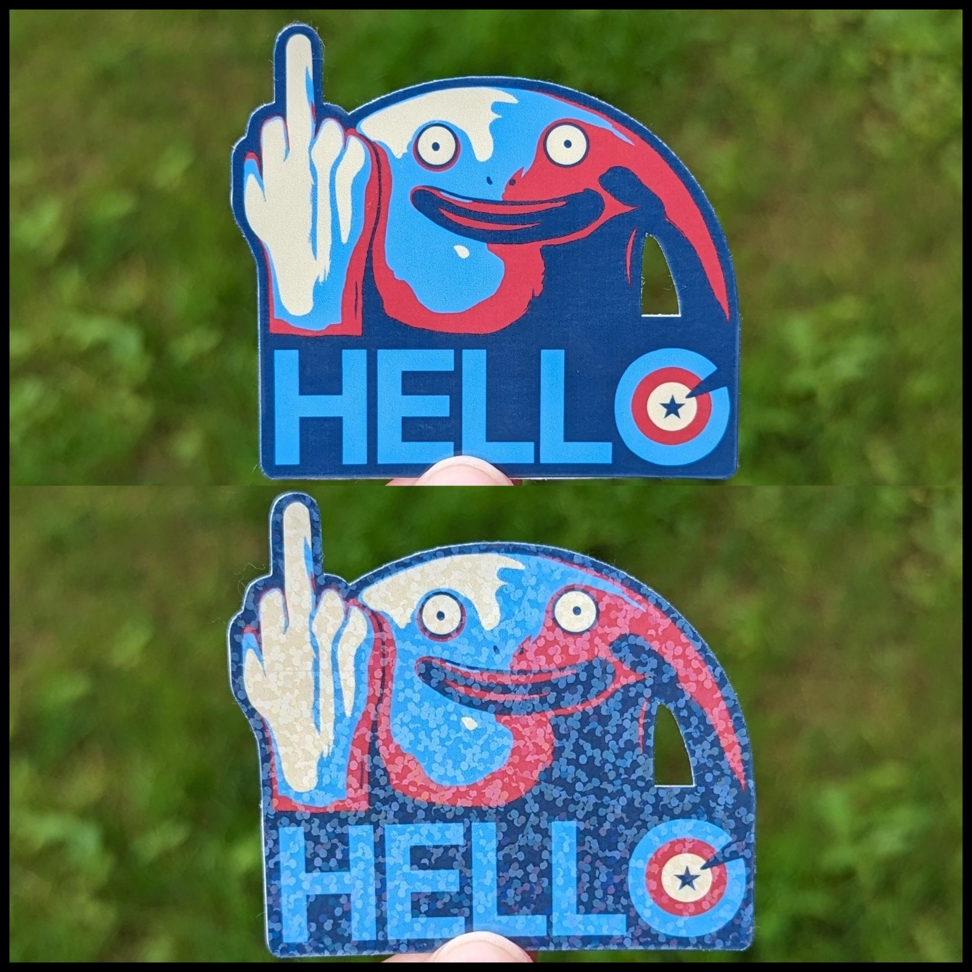 Smiling Friends Mr Frog President Vinyl Water Resistant Decal