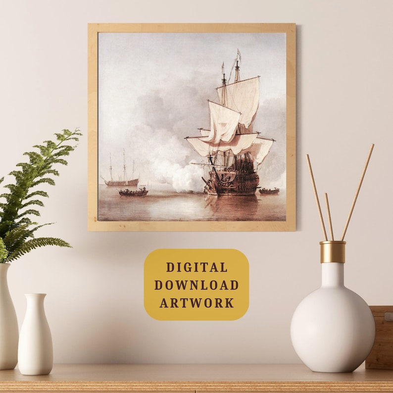 Nautical Printable Downloadable Wall Art | 19th Century Cruise Ship Oil ...