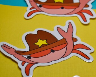 Sheriff Crab Sticker