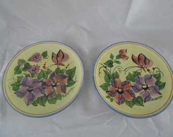 Piatti da parete dipinti a mano di Cipro x 2