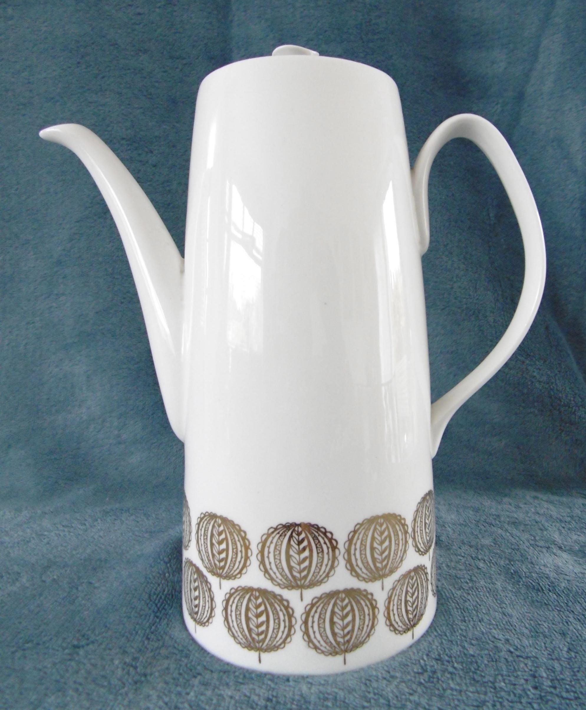 クイーンアン ボーンチャイナ ヘーベモチーフ コーヒーポット 1970年代
