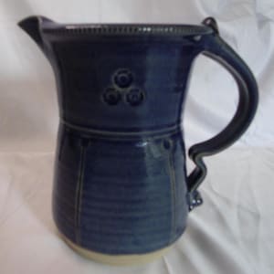 John Vasey, St Agnes Pottery, großer blauer Krug 1980er Jahre