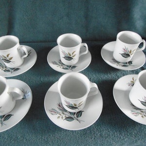 J&G Meakin Studio 6 x Tasse mit Untertasse 1953