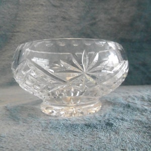 Small Cut Crystal Bowl on a pedestal base - Stunning