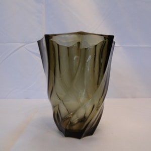 Kleine Rauchglas Vase Frankreich