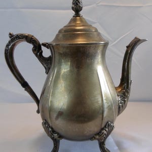 Silver Plated Coffee Pot with Ebony Plug Handle and Pineapple Finial 1850