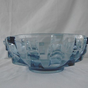 Blue Stolzle Hermanova Bowl 1930s