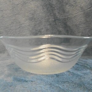 Rippled and textured vintage glass bowl
