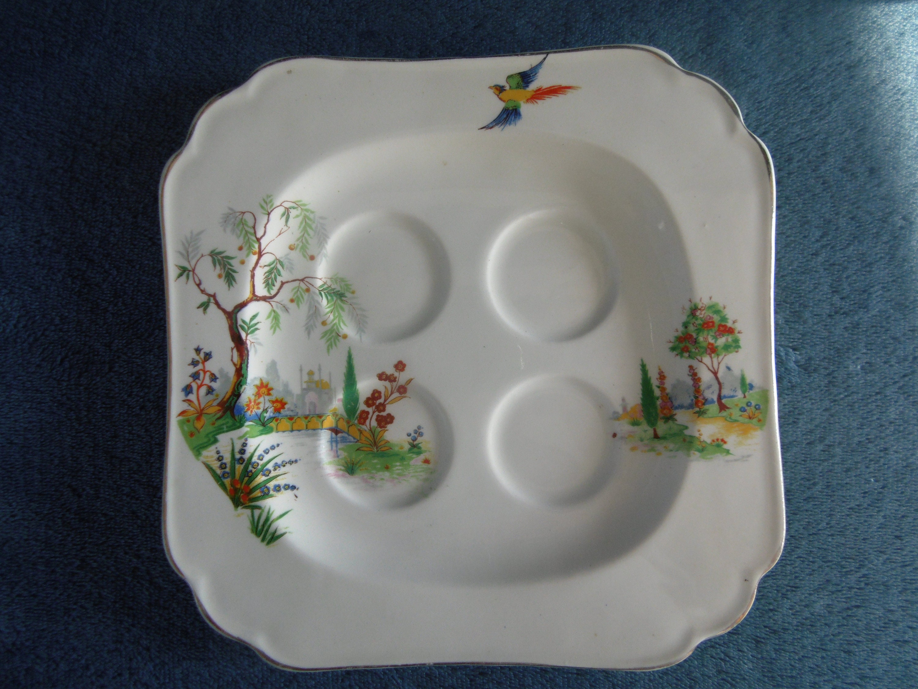 J&G Meakin SOL 301413 Egg Cup Plate 1912