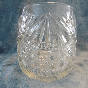 Art Deco Cut Glass Bucket Vase