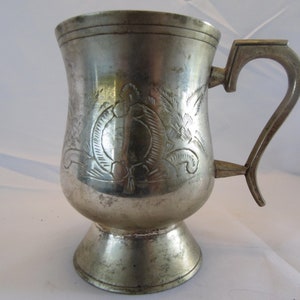 Silver Plated engraved Tankard