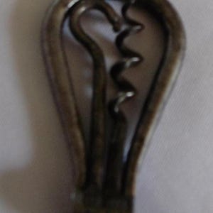 Folding two tool corkscrew and button hook - English 19th Century
