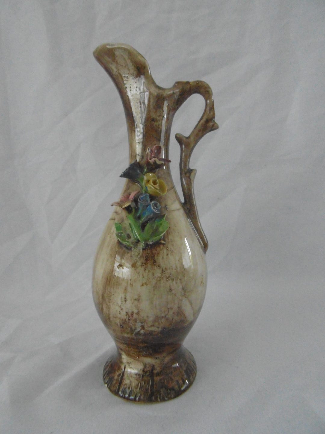 カポディモンテ バロック様式の花飾り付き水差し 1950 年代 - Etsy 日本