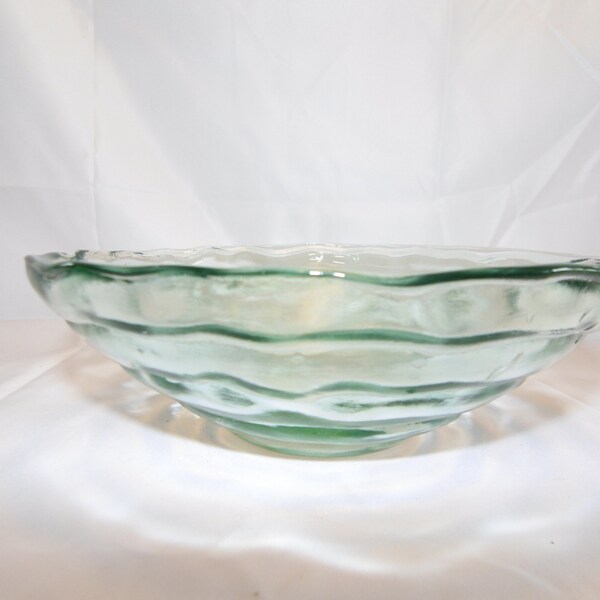 Stylish Green Glass Bowl 1930s