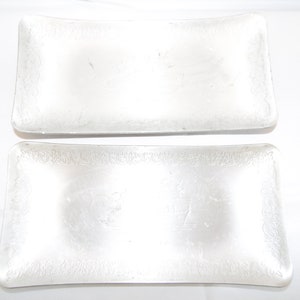 Pair of Norwegian Pewter Trays with ship engraving