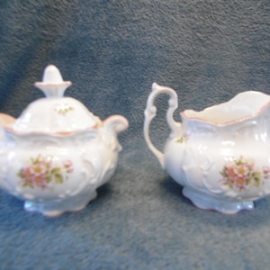 Queen Rosina Fine Bone China Sugar bowl and milk jug