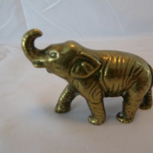 Vintage Solid Brass Elephant