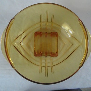 Amber Stolzle Glass Fruit Bowl 1930s