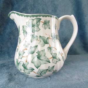 Vintage English ivy pattern pitcher - 1950s