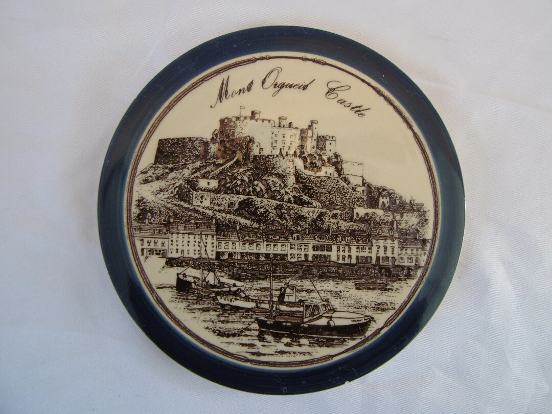 Jersey Pottery mont Orgueid Castle Display Plate Etsy