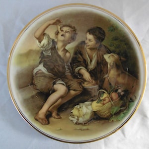 The Beggar Boys Display Plate - English Fine China 1960s