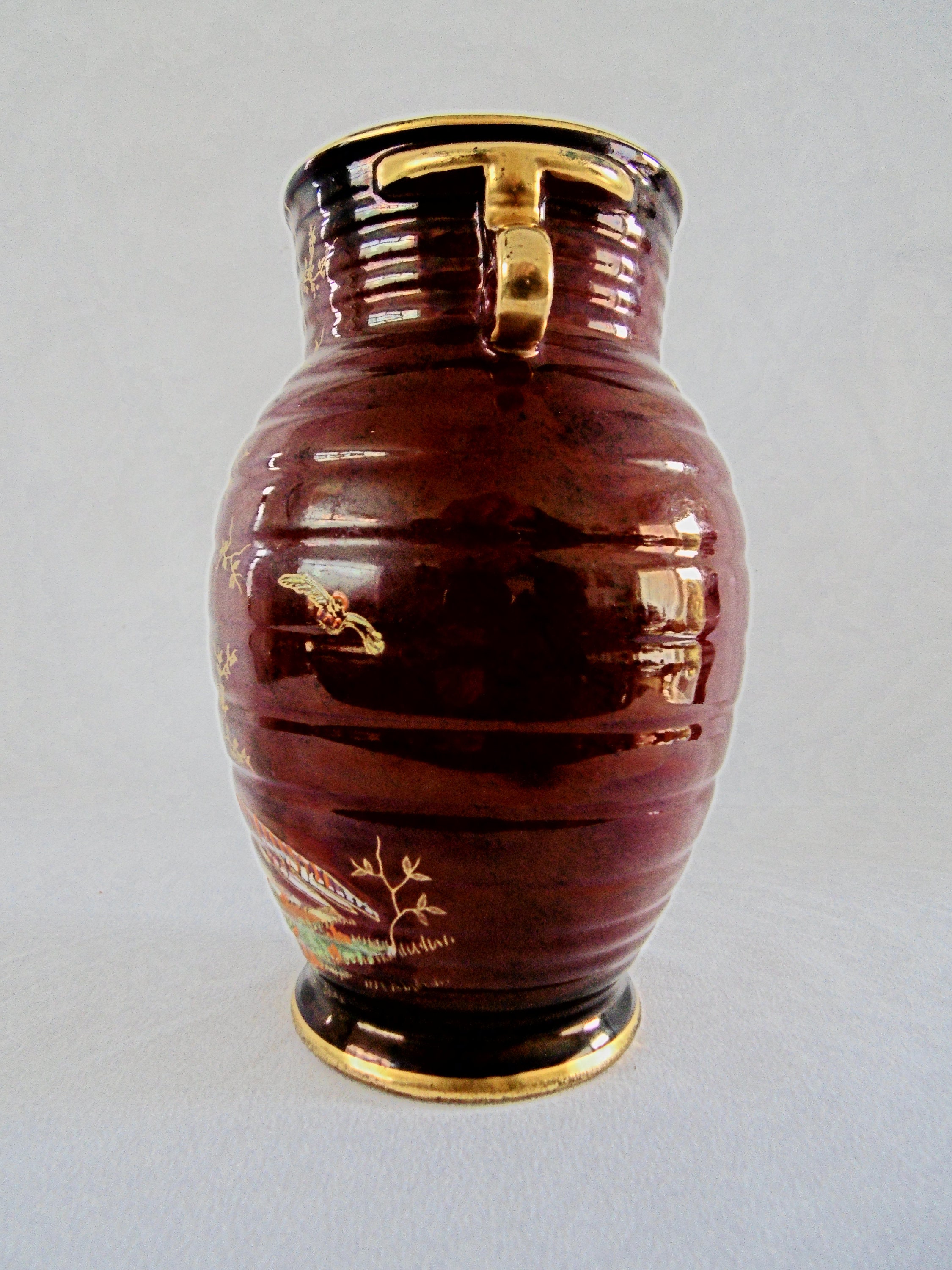 Devon Rouge Crown Devon Fieldings - Rouge Lustre Double Handled Vase - 1930s - Etsy