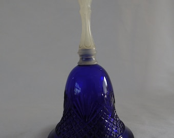Avon Cobalt Blue Bell Shaped Perfume Bottle 1970s