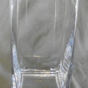 Square glass vase