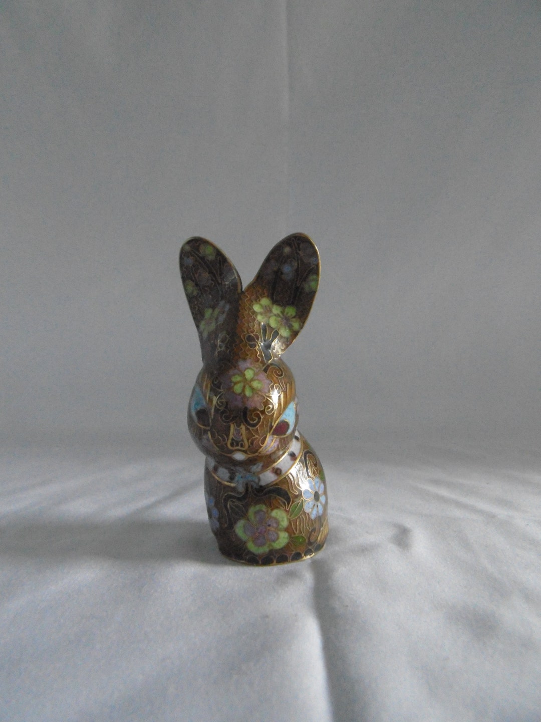 Cloisonne Enamel Bunny Rabbit Figure - Etsy