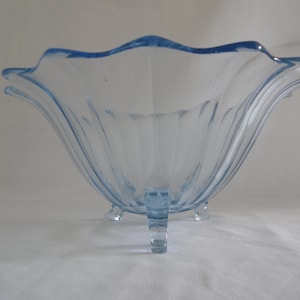 Large Stolzle Hermanova Blue Bowl 1930s