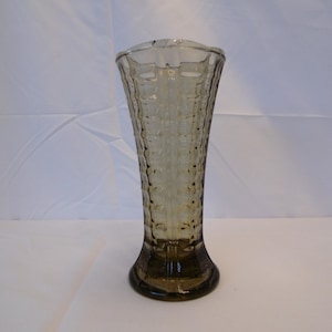 Fidenza Italia Smoked Glass Art Deco Trumpet vase