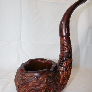 Posacenere a forma di pipa di grandi dimensioni in ceramica vintage