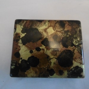 Vintage Mele Tortoise Shell look Vinyl Jewellery Box
