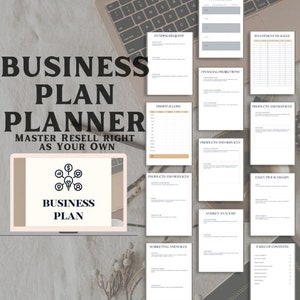 Business Plan Planer with Master Reselling Right Vorlage