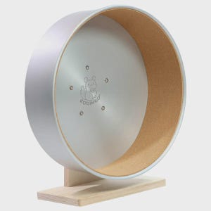 30 cm löphjul för gerbiler och deguer i aluminium – brett, tyst träningsleksak bild 2