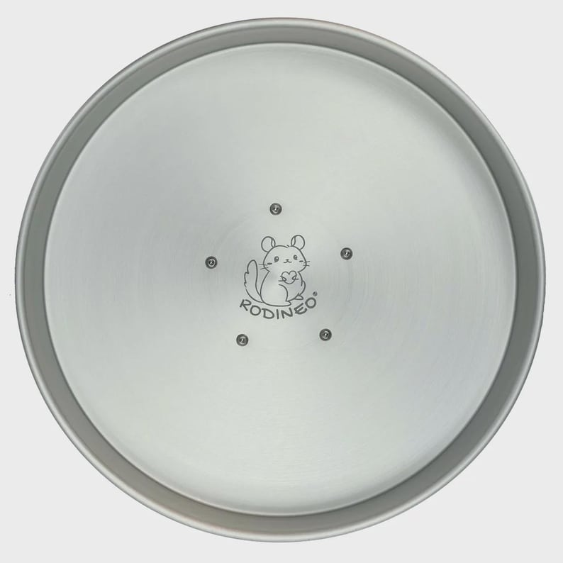 30 cm löphjul för gerbiler och deguer i aluminium – brett, tyst träningsleksak bild 3