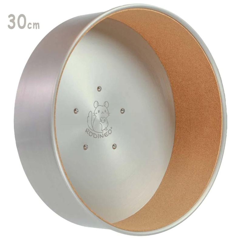 30 cm löphjul för gerbiler och deguer i aluminium – brett, tyst träningsleksak bild 1