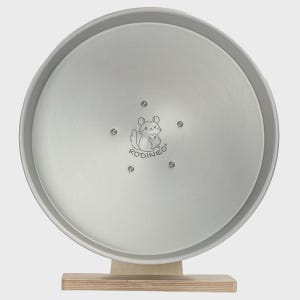 30 cm löphjul för gerbiler och deguer i aluminium – brett, tyst träningsleksak bild 4