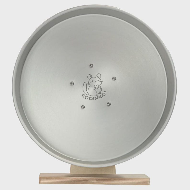 30 cm löphjul för gerbiler och deguer i aluminium – brett, tyst träningsleksak bild 4