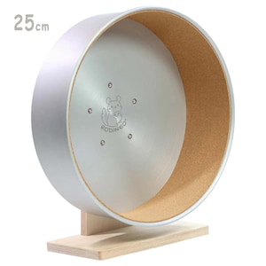 Rueda de ejercicio silenciosa de aluminio de 25 cm para hámster Rodineo – Resistente a las mordeduras, rueda de ejercicio silenciosa