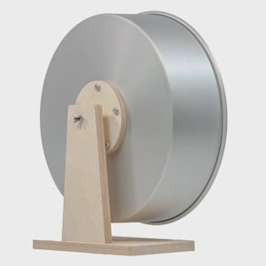 30 cm löphjul för gerbiler och deguer i aluminium – brett, tyst träningsleksak bild 6