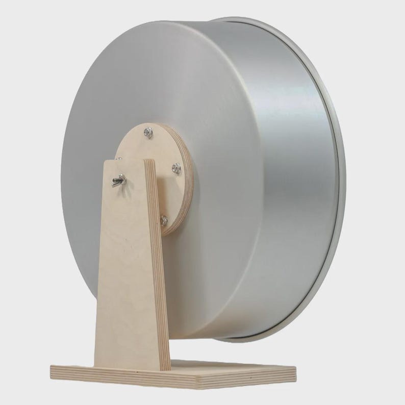 30 cm löphjul för gerbiler och deguer i aluminium – brett, tyst träningsleksak bild 6