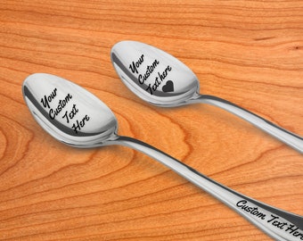 Custom Engraved Spoon, Custom Text Spoons, Personalized Stainless Steel, Unique Gift Idea, Dad Spoon, Coffee Spoon, Ice Cream Spoon, Gifting